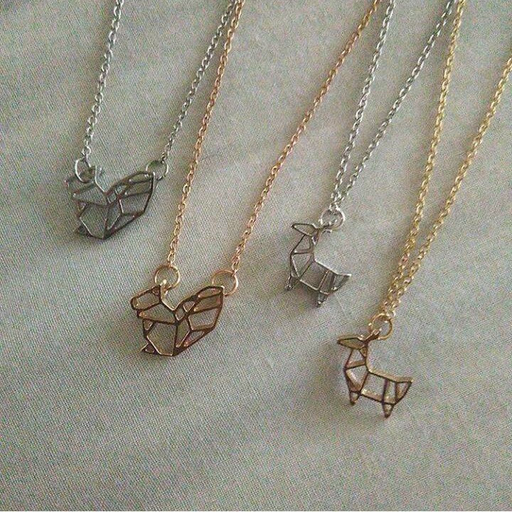 Collar Origami · Ardilla & Llama
