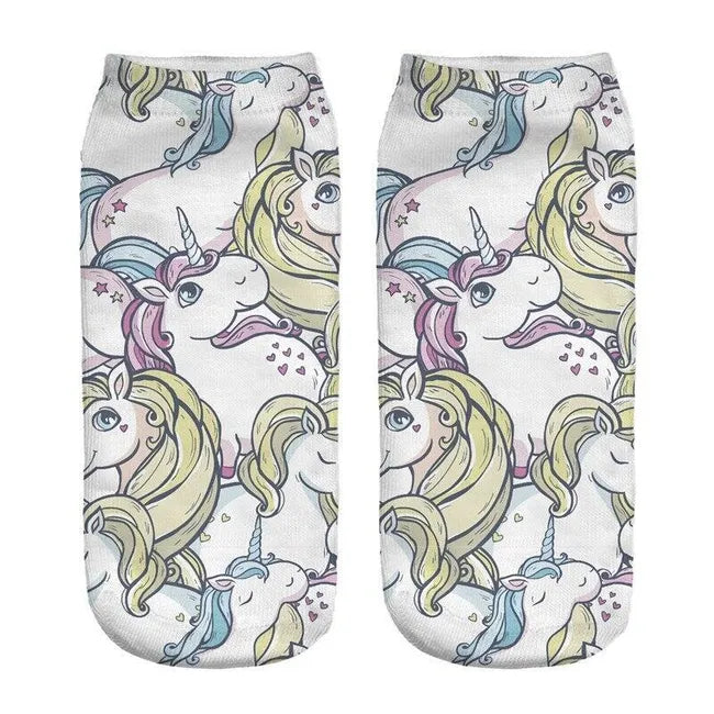 Calcetines Unicornios · Cortos