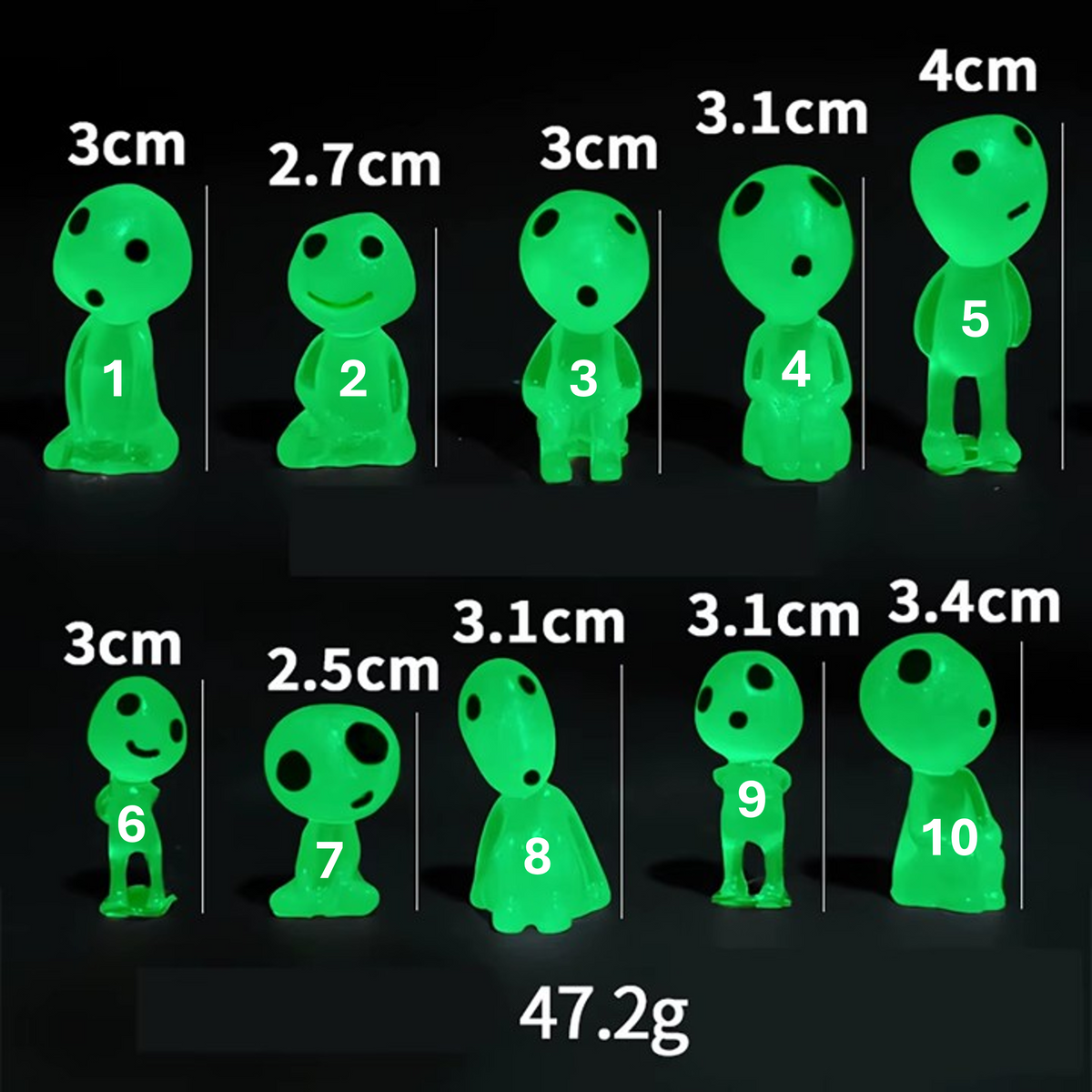 Mini Figuras · Kodama Luminosas · Studio Ghibli