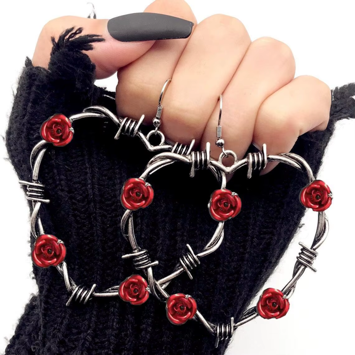 Aros Thorny Love · Rosas & Alambre