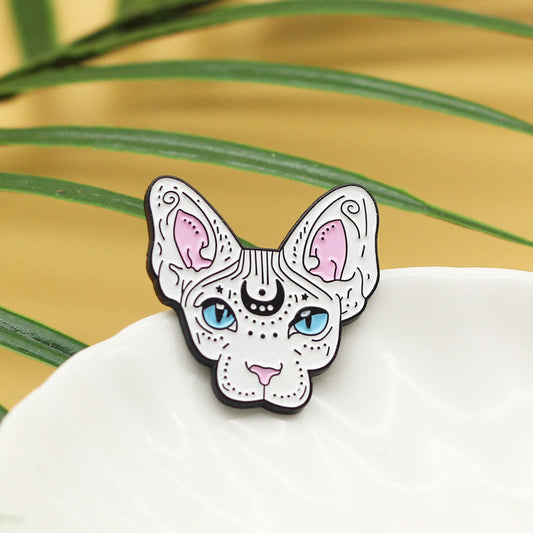 Pin Gato Egipcio Blanco