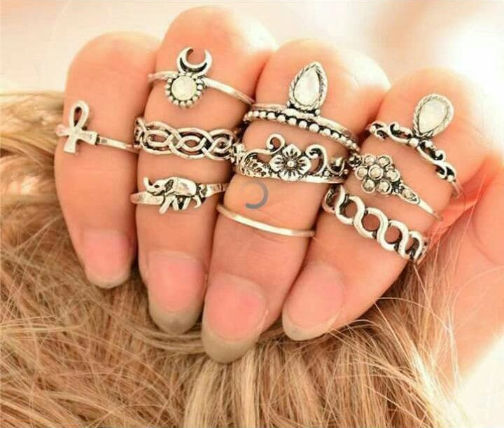 Sets de Midi y Mini Rings Boho (10u)
