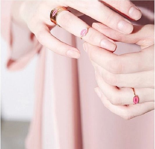 Set de Anillos Lipstick (2u)