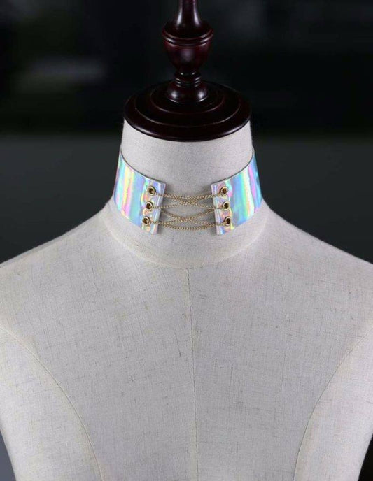 Choker · Holográfico con Cadena Frontal