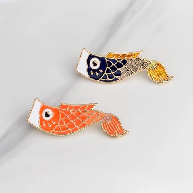 Pin Koi · Azul & Naranja