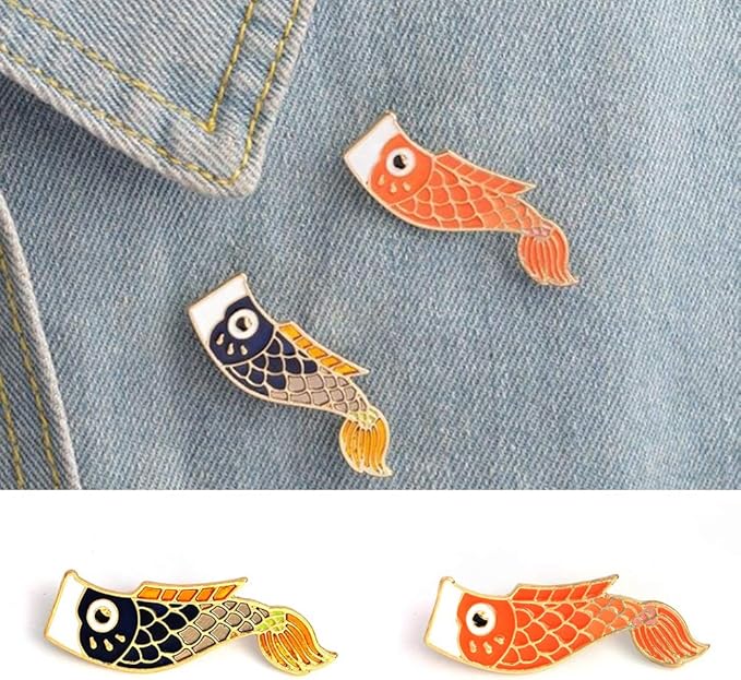 Pin Koi · Azul & Naranja