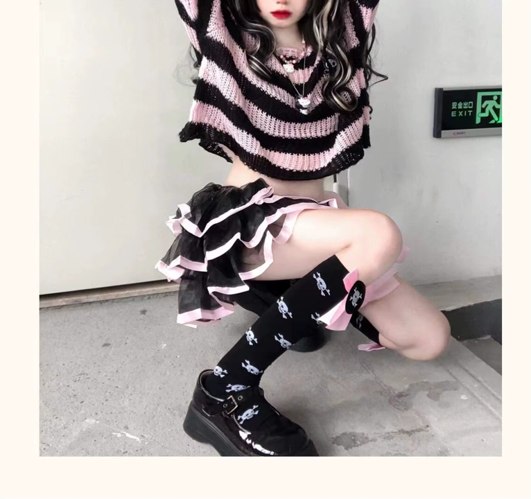 Chaleco Rayado · Rosa & Negro
