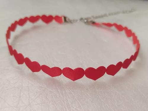 Choker · Corazones Rojos