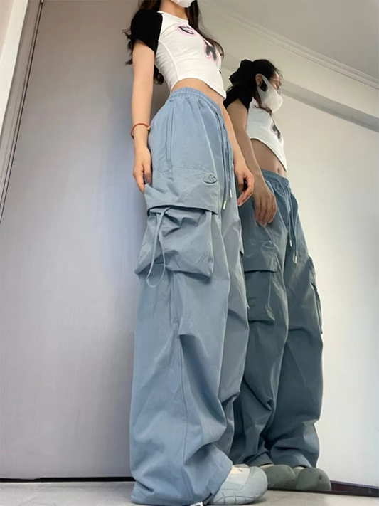 Pantalón Cargo · Celeste