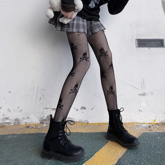 Panties · Malla Calaveras · Negras