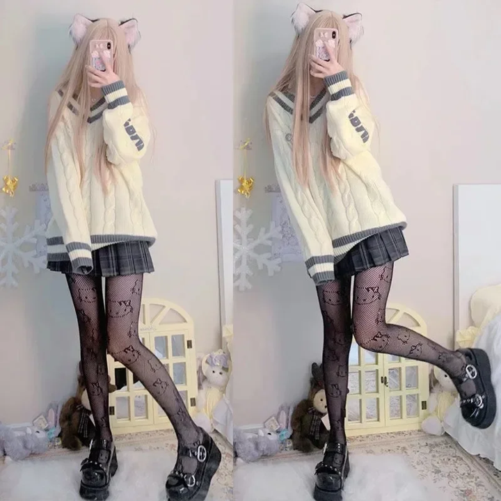 Panties · Malla Hello Kitty · Negras · Sanrio