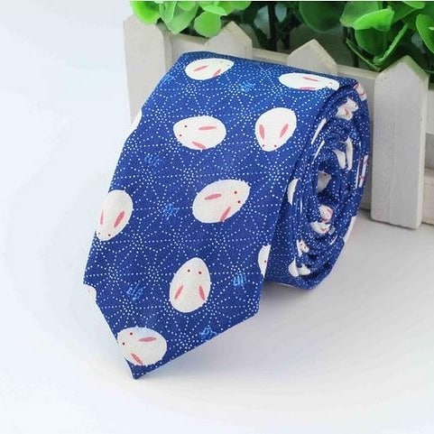 Corbata Conejos Azul