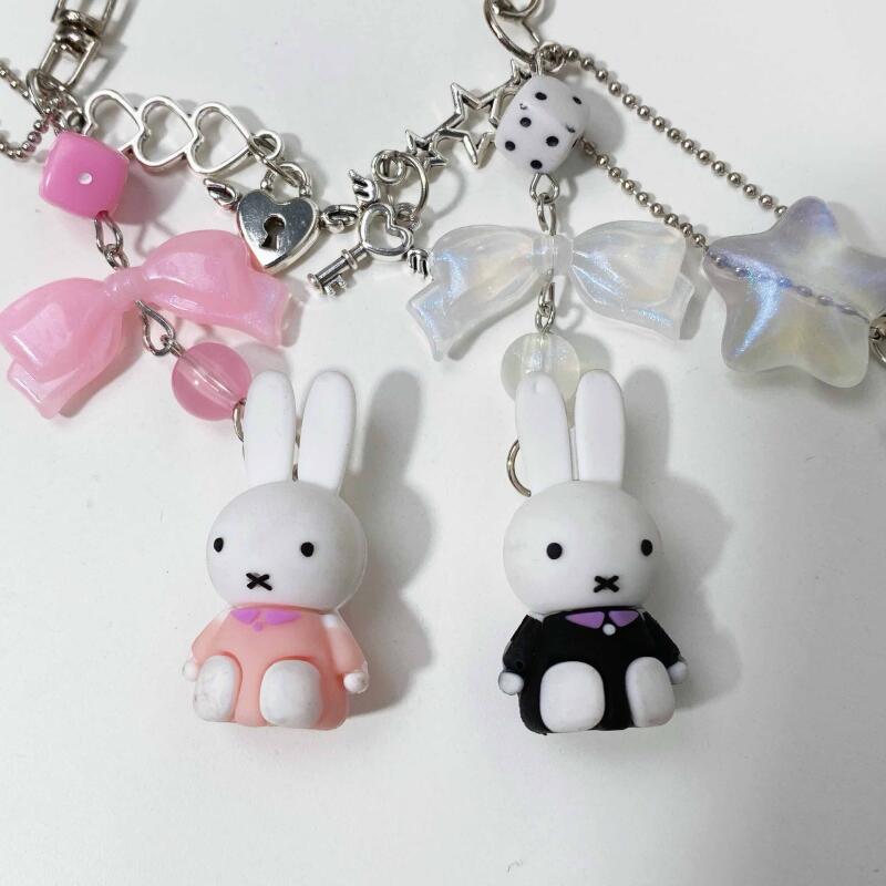 Colgantes Miffy · Negro & Rosa